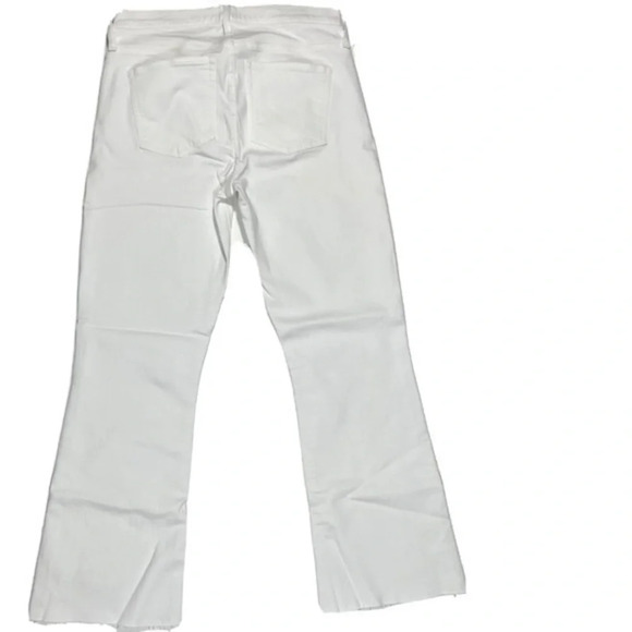 New J Crew Tall 9” Mid Rise Demi Boot Crop Jeans White 32T - Picture 3 of 11